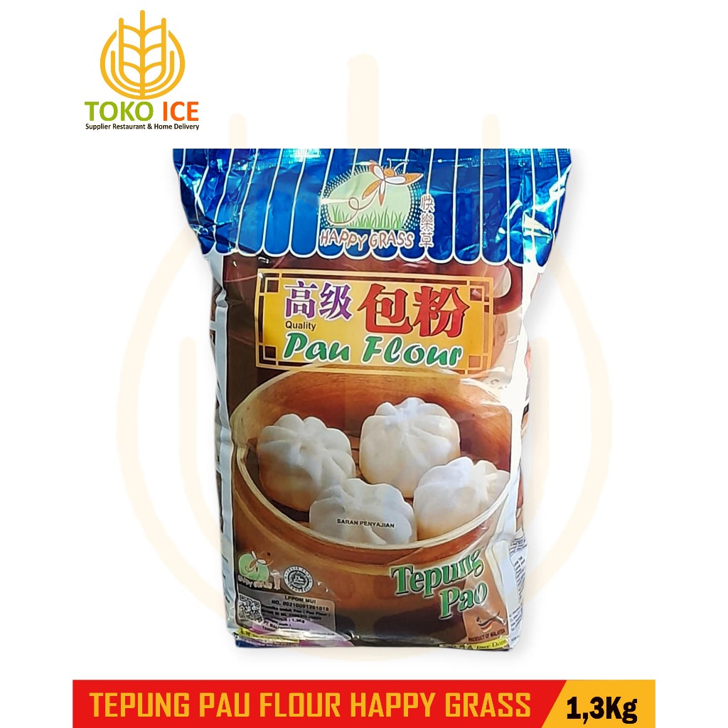 

TEPUNG PAO HAPPY GRASS 1.3KG | BIKIN PAO LEMBUT & MENGEMBANG