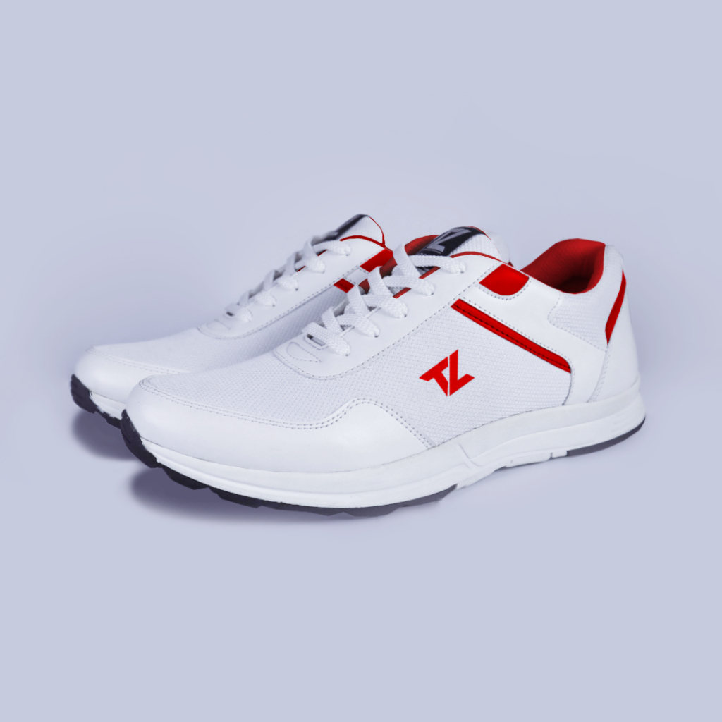 Azriel Projects Sepatu Sneaker Pria Warna Merah putih Bellugia White