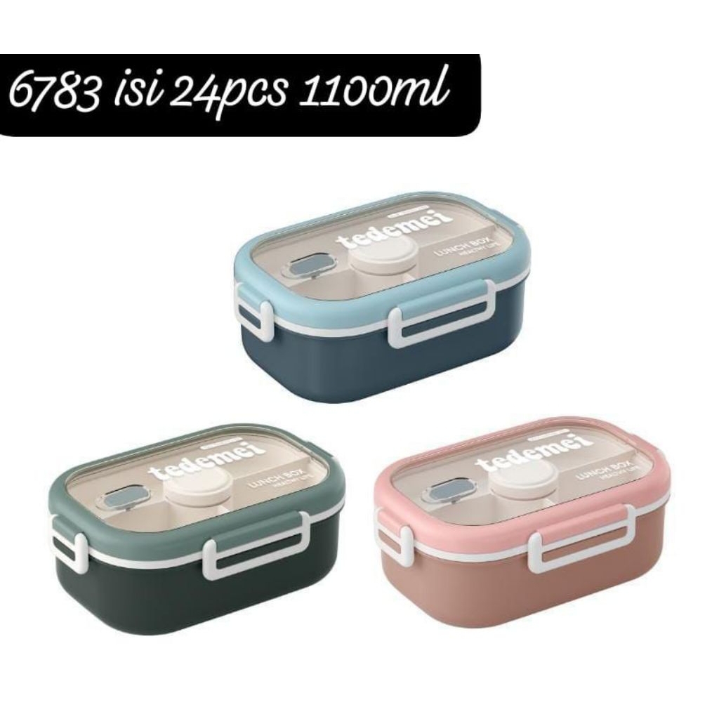 Kotak Makan  / Lunch Box Anti Tumpah 2 Layer 1100ML BPA Free