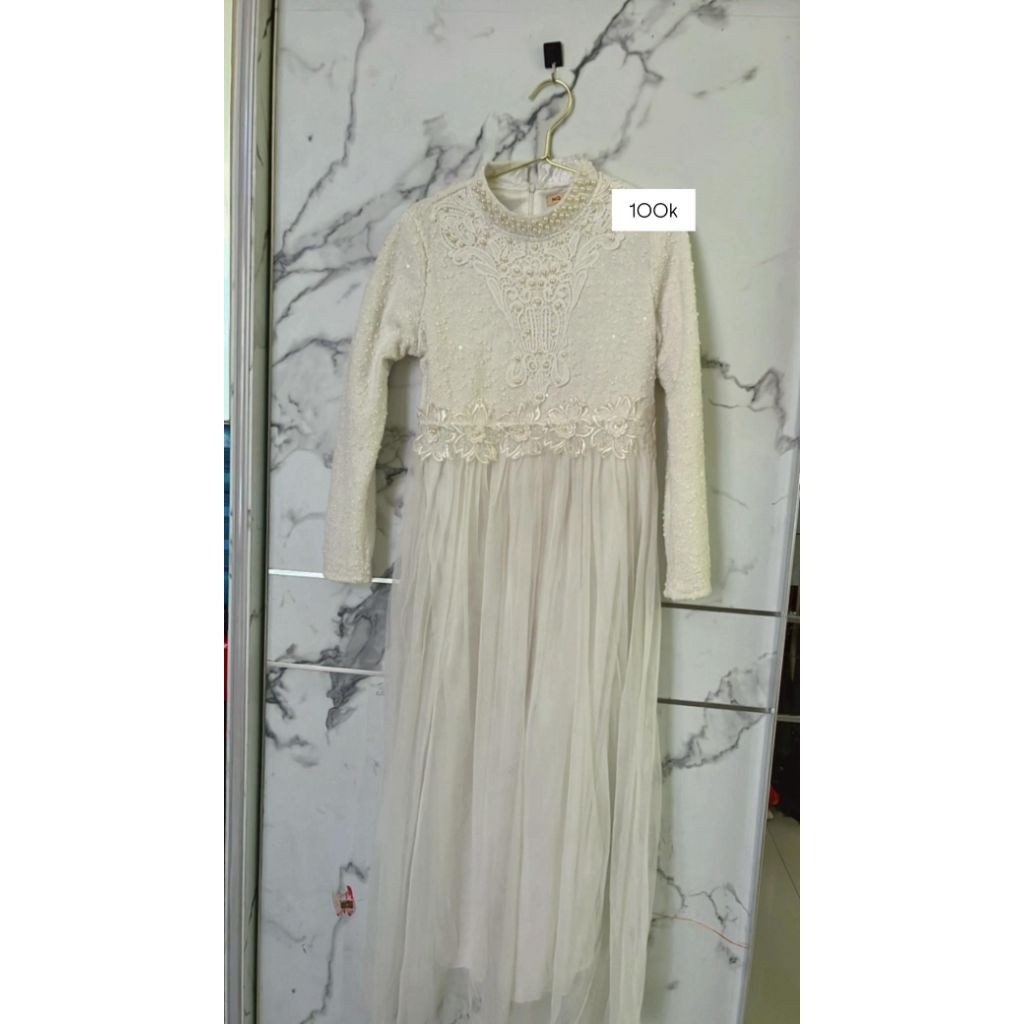 preloved gamis model rok tutu