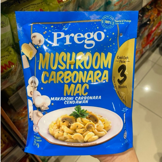 

PREGO MAC & CHEESE Quick Cook Pasta 3 Minutes // Mushroom Carbonara Mac , Mac & Cheese Handcarry Malaysia!