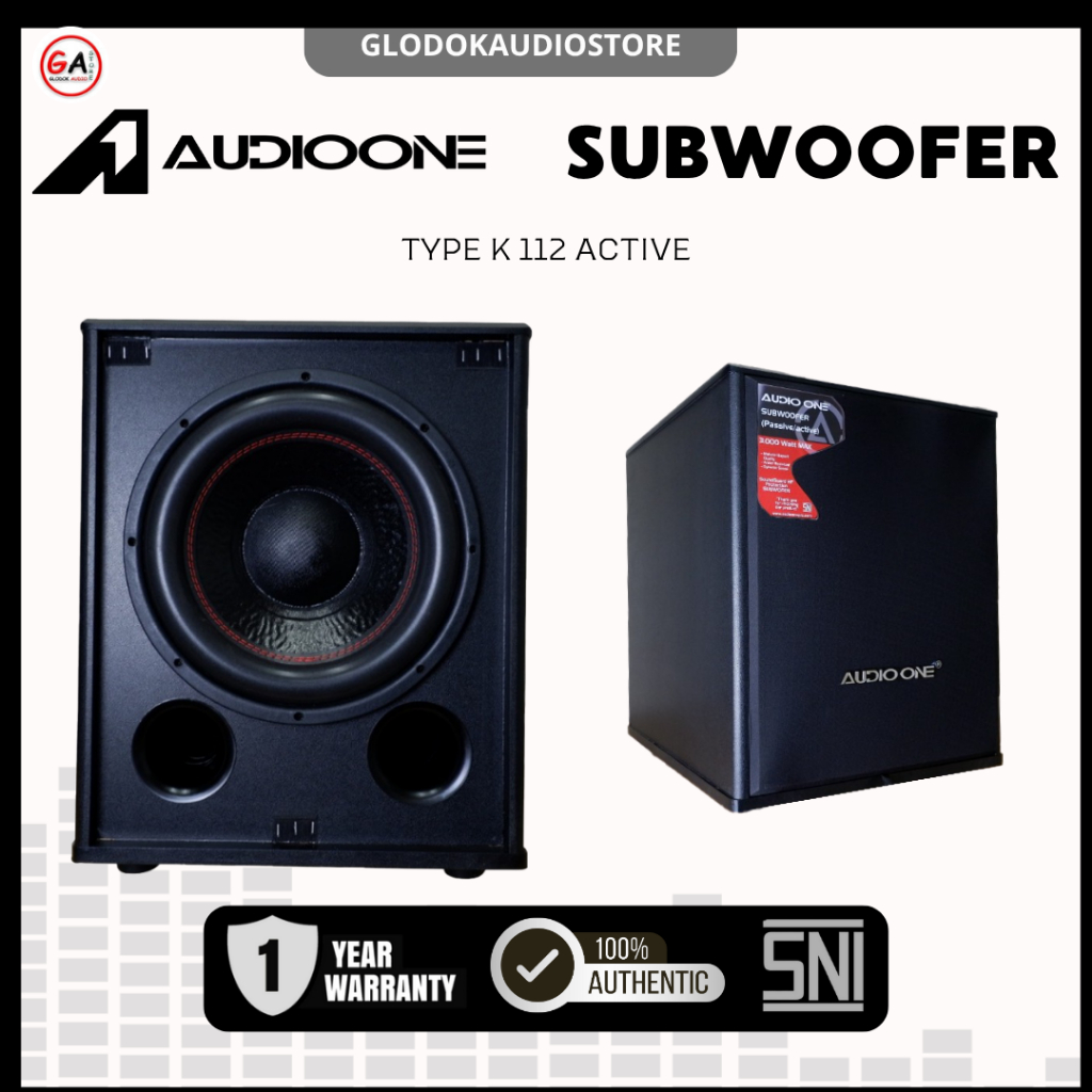 Subwoofer Aktif AUDIO ONE 12 inch K-112 untuk karaoke  Subwoofer Karaoke  USB Blueooth original | GA