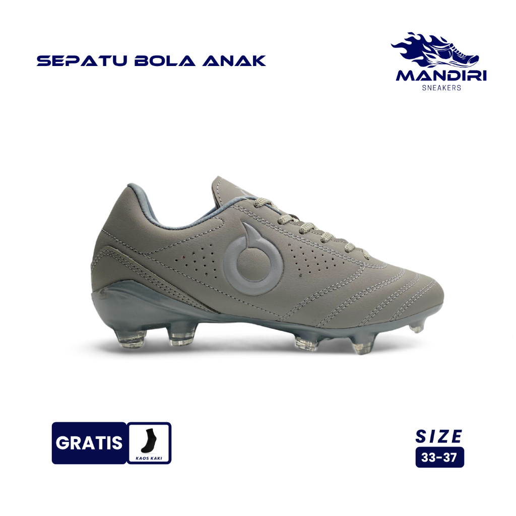 Sepatu Bola Anak Ortuseight Junior Grey Premium Quality Sepatu Olahraga Anak Murah Bisa Cod