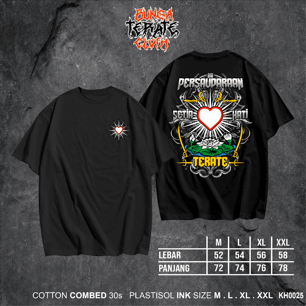 T-SHIRT PSHT HATI BERSINAR PUTIH TERBARU || KAOS SH TERATE SIMPEL