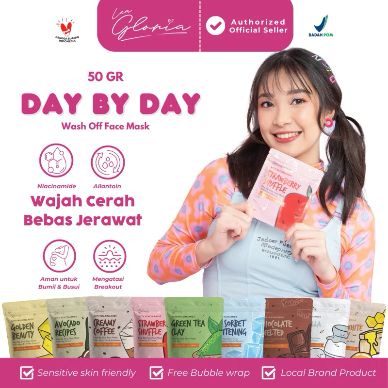 [FREE SPATULA/IKAT RAMBUT] MASKER WAJAH LEA GLORIA 50 GRAM MASKER ORGANIK LEA 50GR