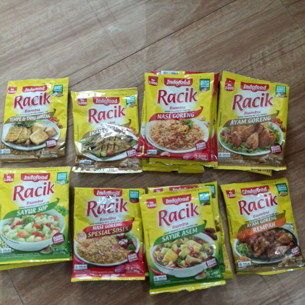 

racik ayam nasi ikan goreng sop sayur asem