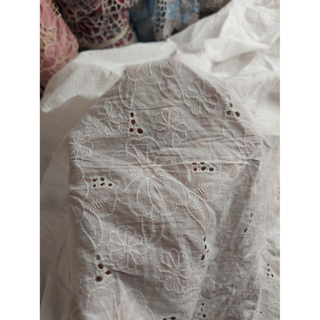 kain katun bordir  - kain katun bordir Premium  - kain katun bordir original  - katun bordir (BW )