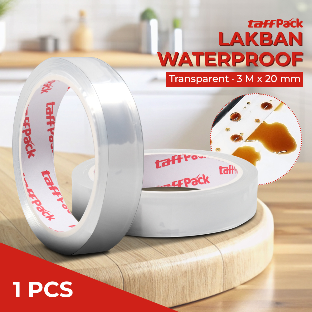 Lakban Waterproof / Lakban Waterproof Dapur / Lakban Trasnparan 3M 20mm / Tape Protection Waterproof