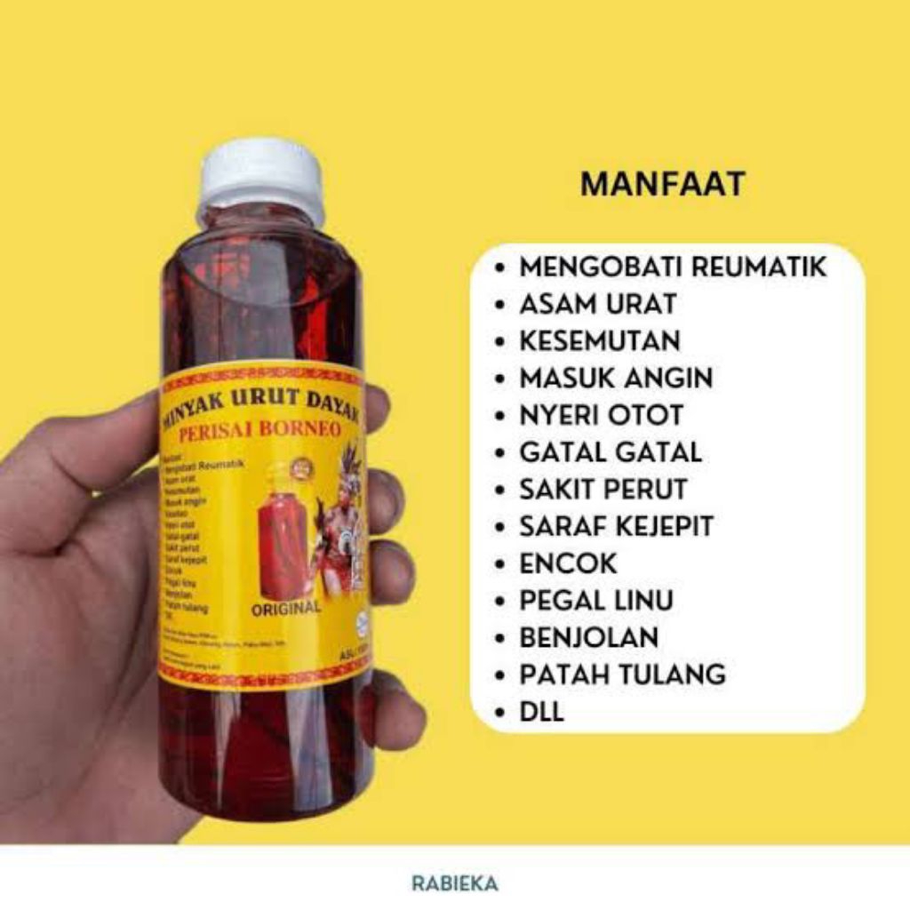 MINYAK URUT DAYAK PERISAI BORNEO ORIGINAL