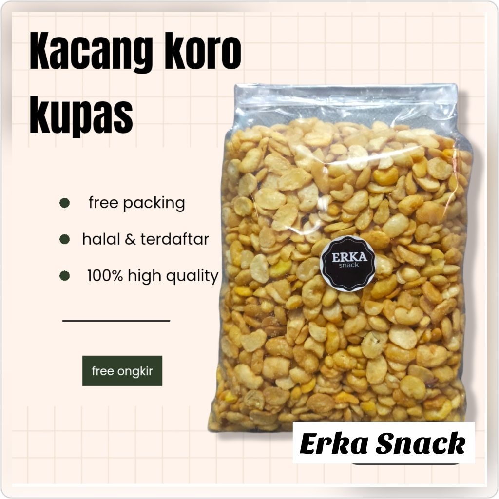 

KACANG KORO KUPAS 500GRAM GURIH RENYAH