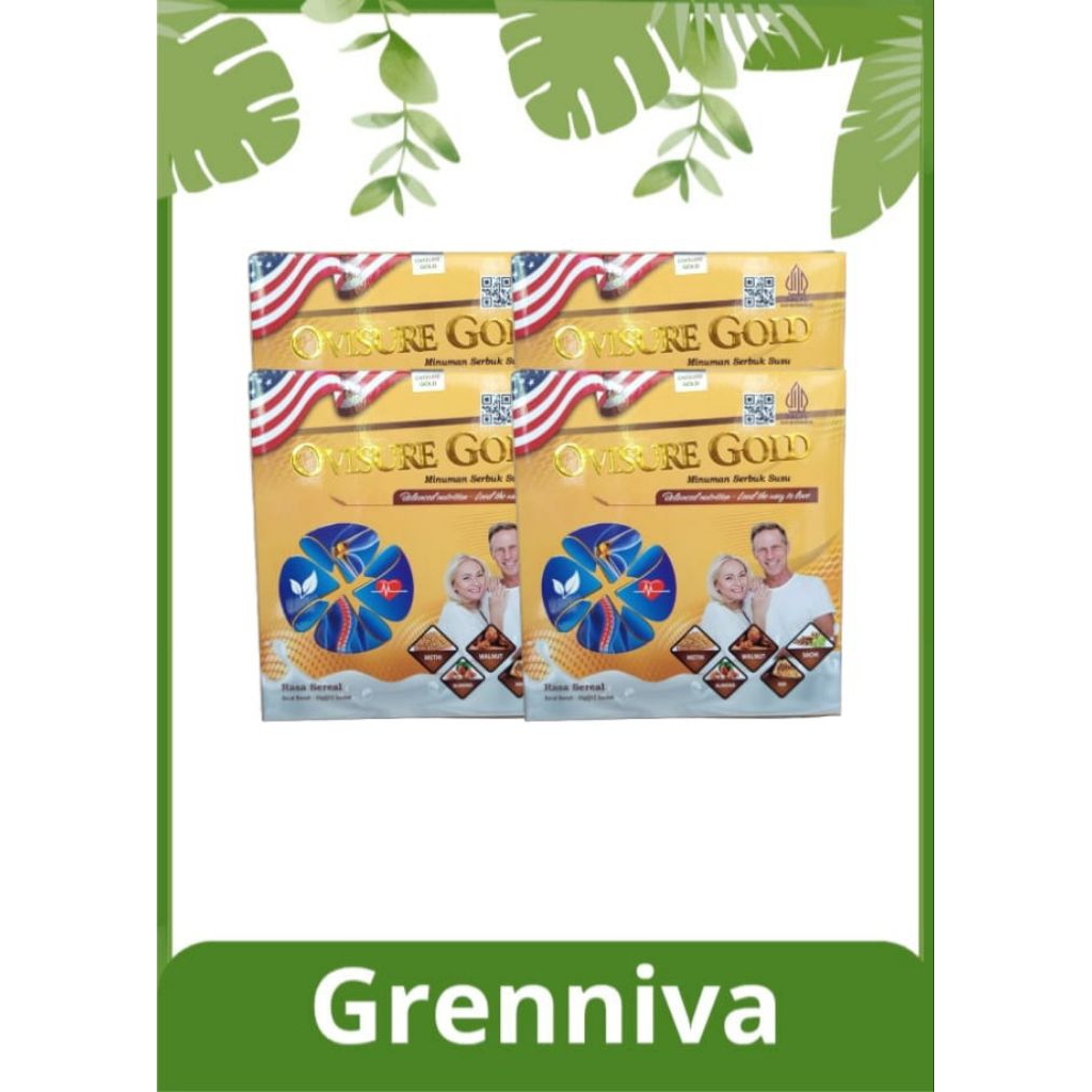 

Paket 4 Box Susu Ovisure Gold Kemasan Terbaru Milk Susu Obat Tulang Dan Sendi