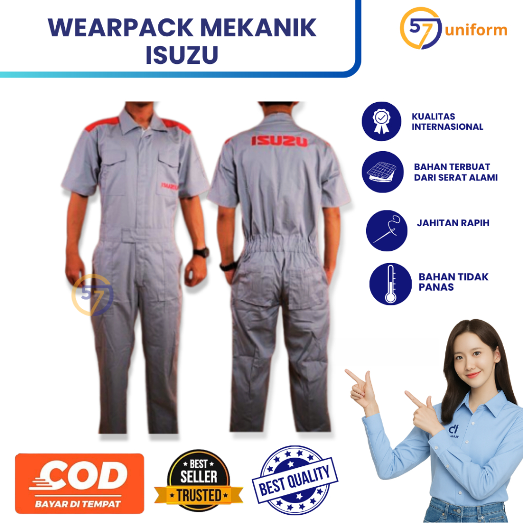 WEARPACK ISUZU | Seragam Isuzu| Wearpack Safety | Seragam Bengkel | Seragam Pria Isuzu