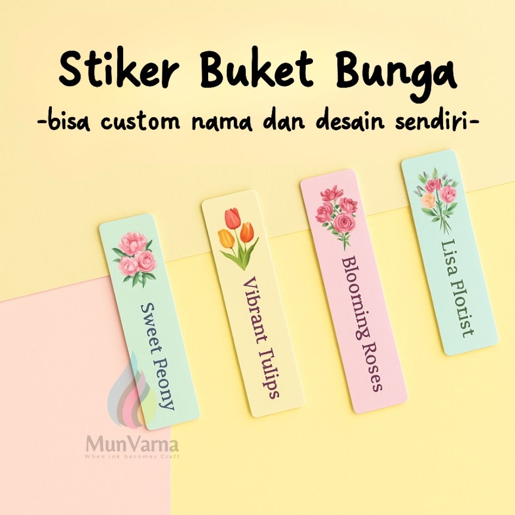 

Stiker Buket bunga| Free Custom Design | Bisa Custom Ukuran & Desain