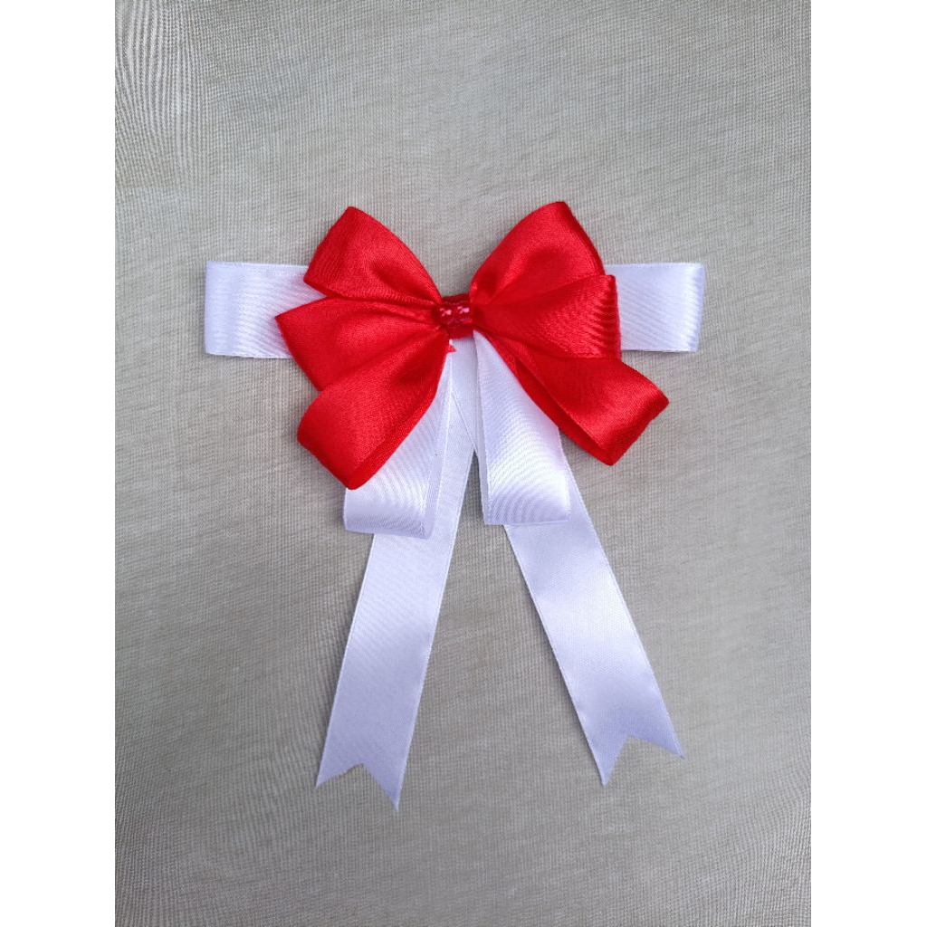 aksesoris pita merah putih jepitan/bross/pita agustusan