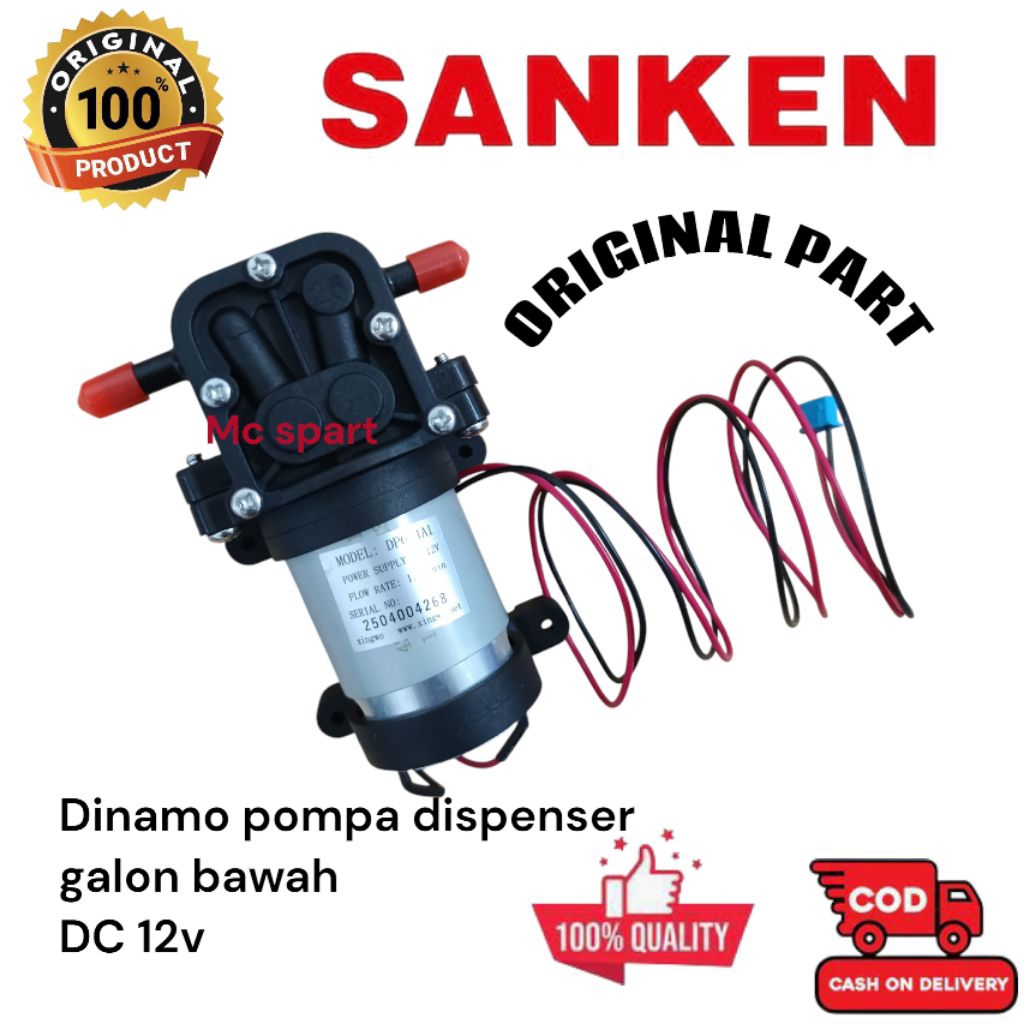 ORIGINAL DINAMO DISPENSER SANKEN /POMPA DISPENSER GALON BAWAH SANKEN DC 12V