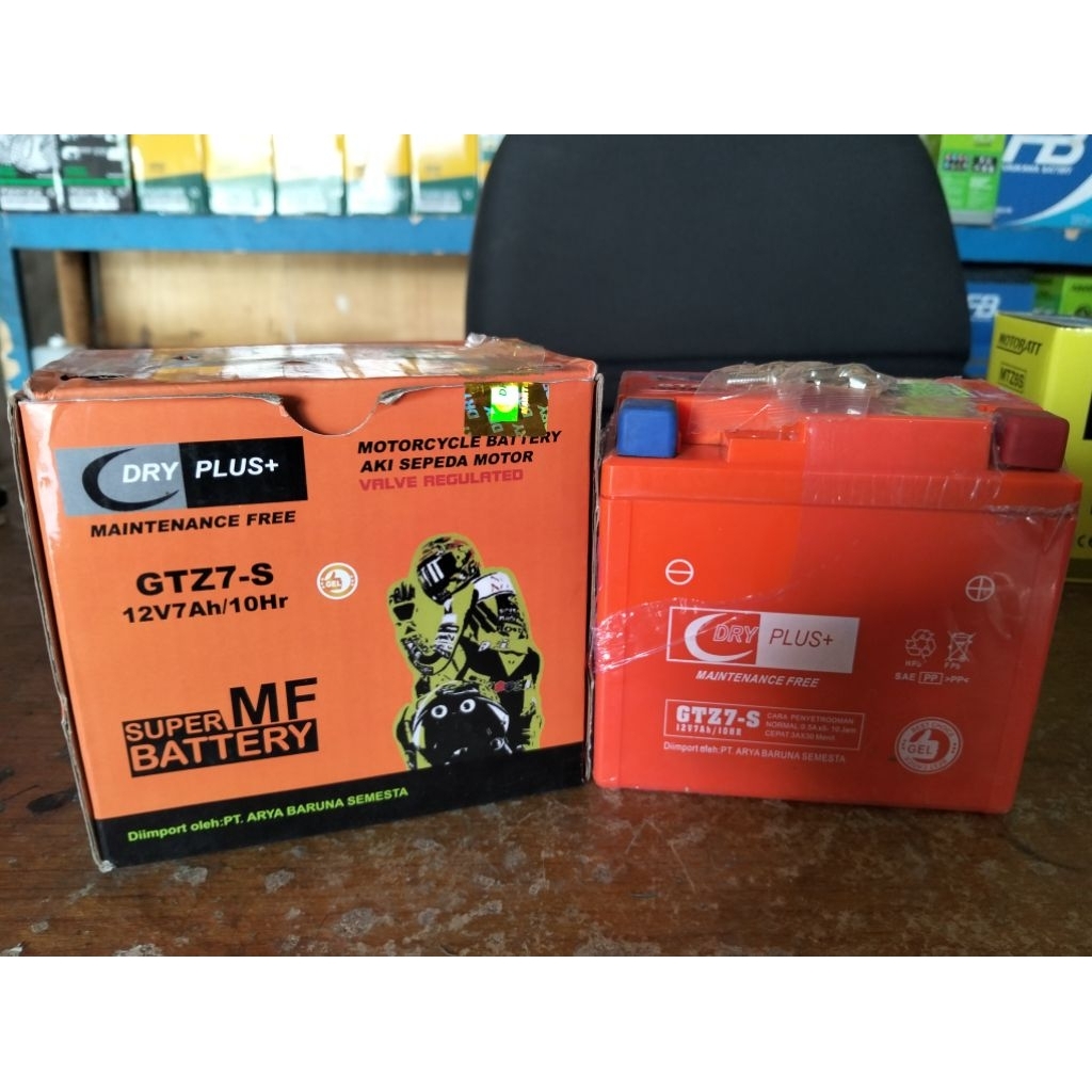AKI DRY PLUS + | GTZ-7S | 12V 7Ah | AKI KERING | ORIGINAL 100%