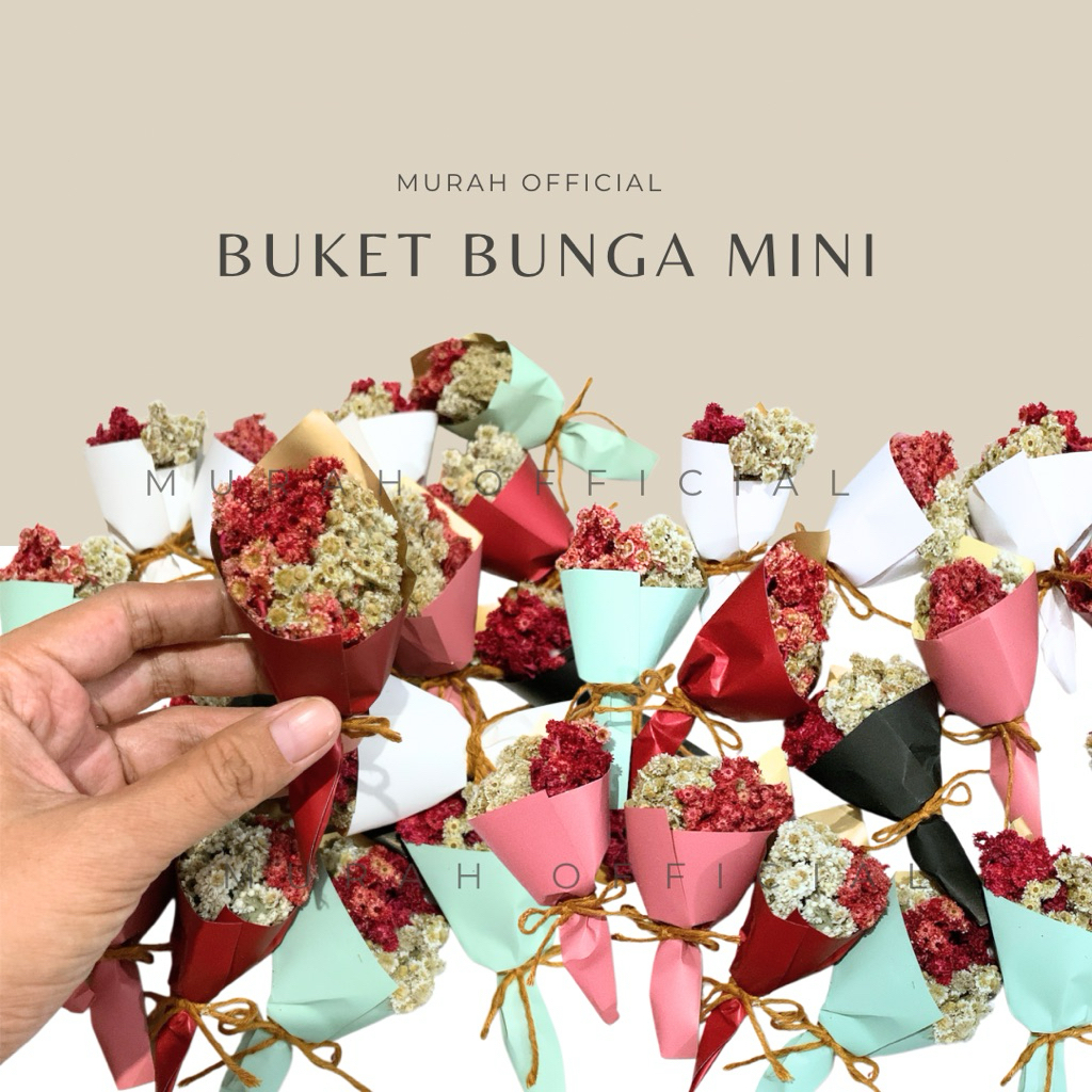 buket bunga mini bunga kering dried flower bouket buket murah buket bunga souvenir murah bunga edelw