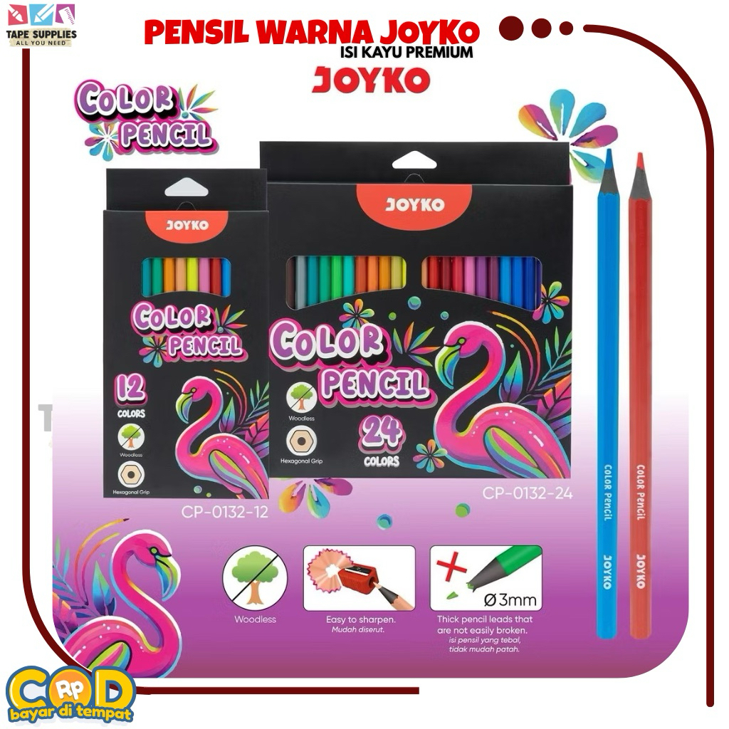 

Pensil Warna ISI TERBAIK Color Pencil-0133 Isi 12/24 Warna