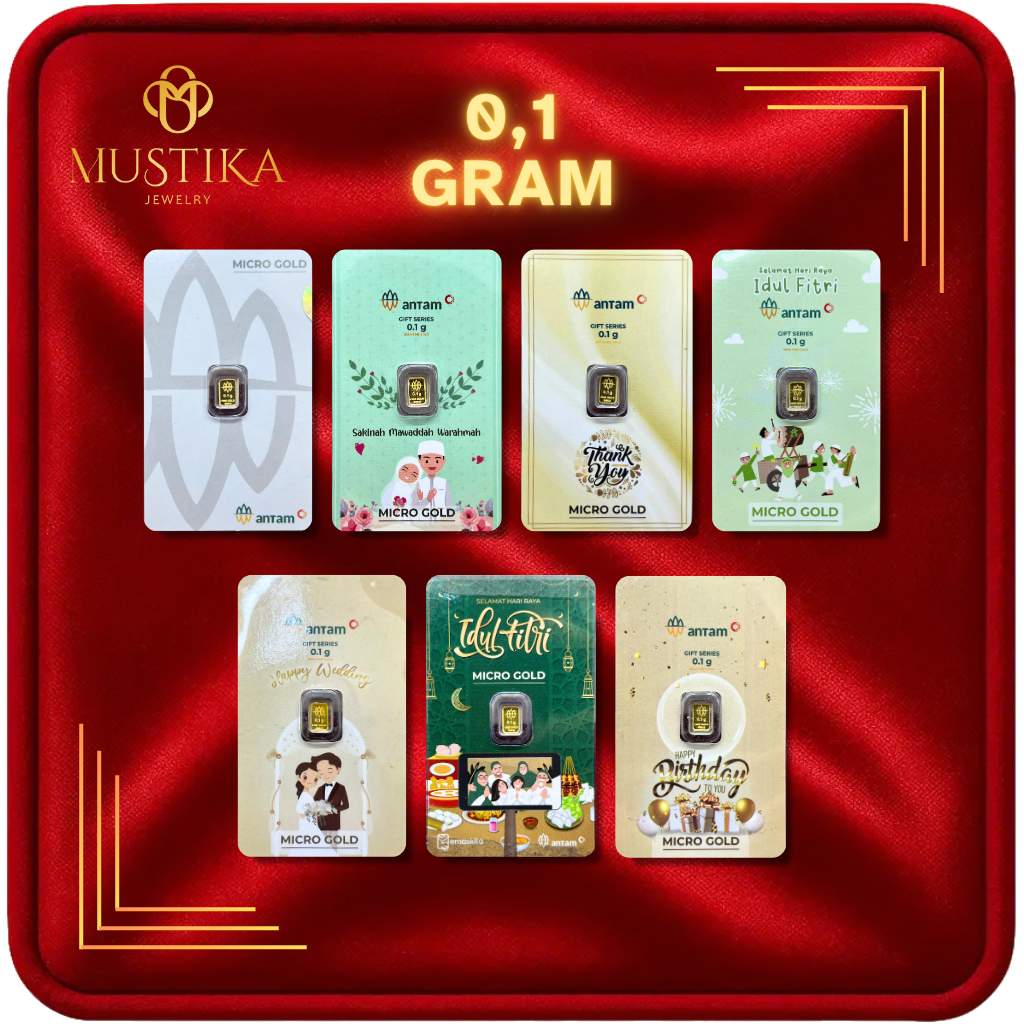 LOGAM MULIA EMAS ANTAM X HARTADINATA MICRO GOLD 0.1 GRAM TERBARU [100% ASLI] MUSTIKA JEWELRY