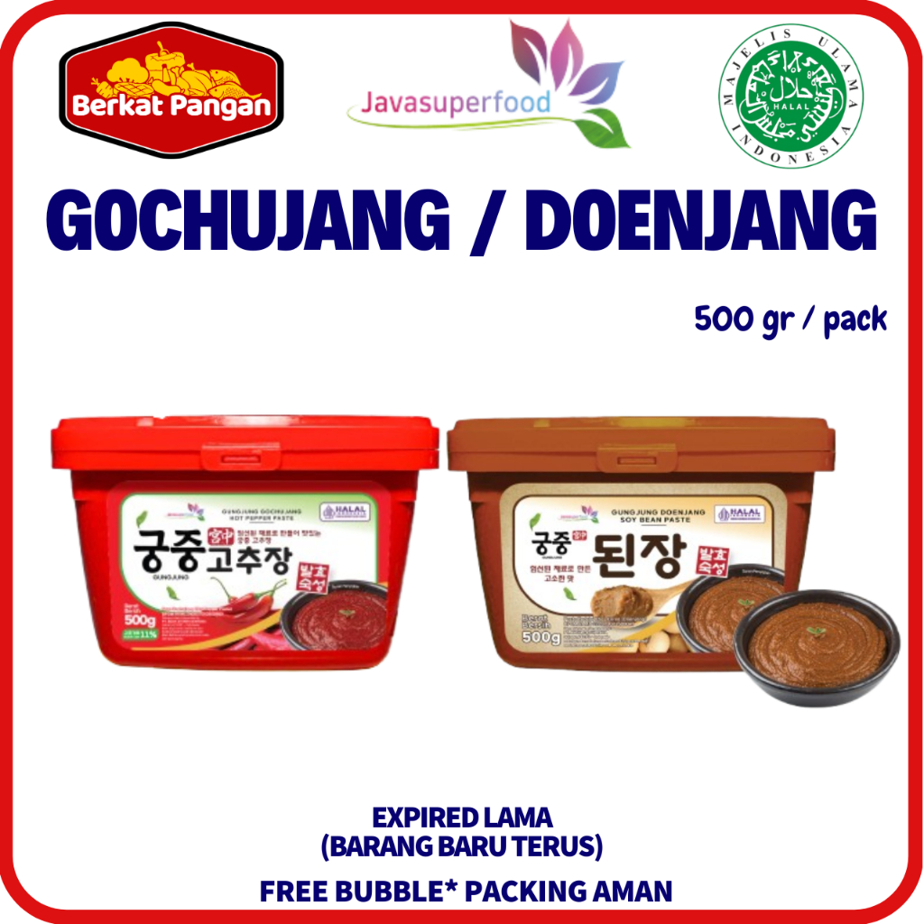 

JAVA GUNGJUNG Gochujang / Hot Pepper Paste Korea / DOENJANG Soy Bean Paste 500gr HALAL