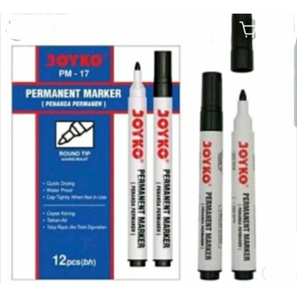 

Spidol Permanen JOYKO PM-17 Hitam/Spidol Permanen 1 pcs