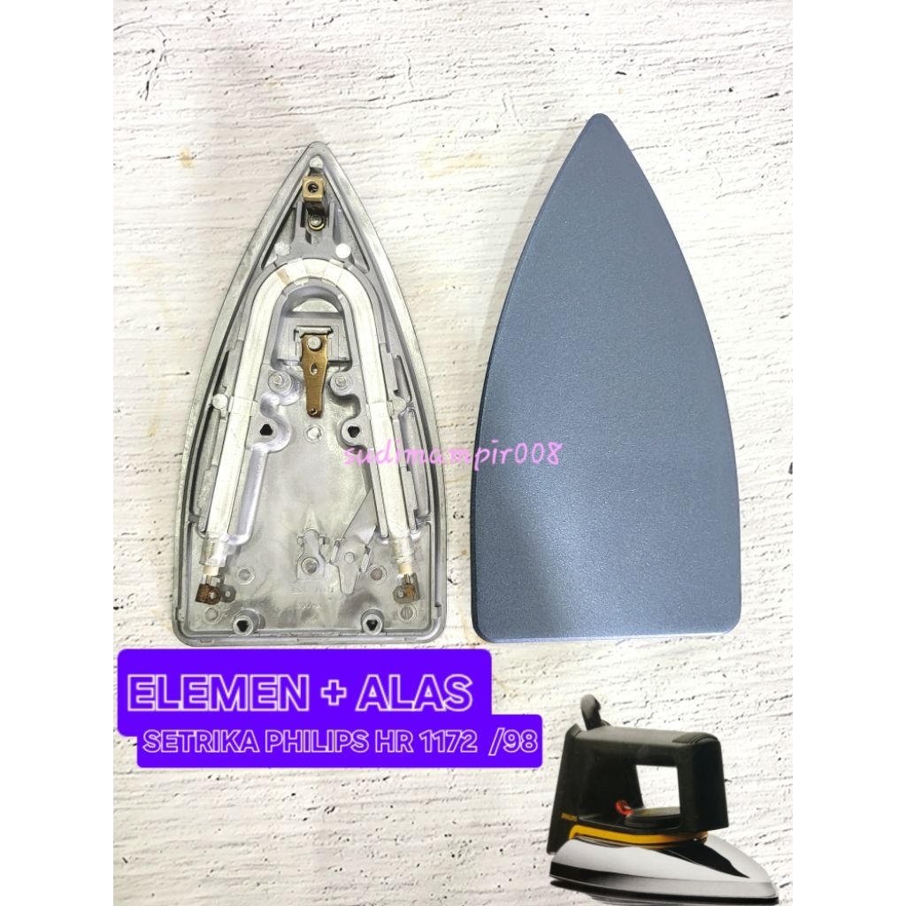 Elemen setrika Philips Hd 1172 dengan sole plate - kingelectronicmedan