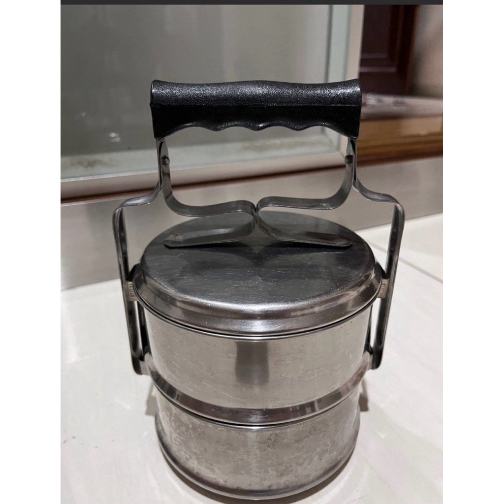 Rantang Dua Susun Rantang Stainless Steel Preloved