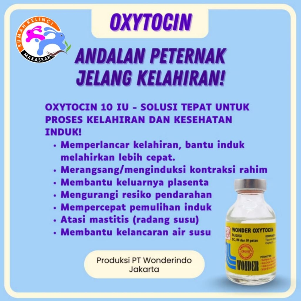 WONDER OXYTOCIN 5ML Obat Hewan Kemasan Original