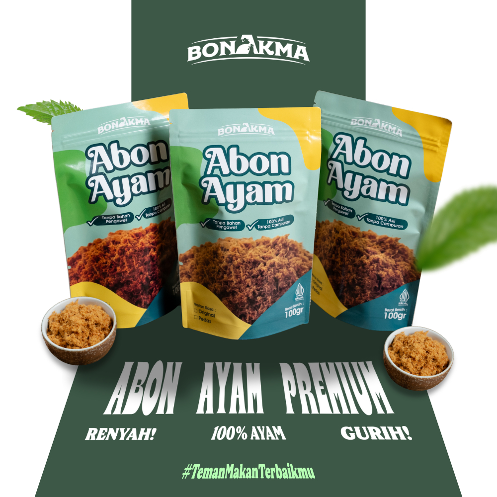 

abon ayam renyah bundle 3 | lauk praktis tanpa pengawet | makanan kering sehat halal | paket abon ayam isi 3 | oleh oleh makanan tahan lama