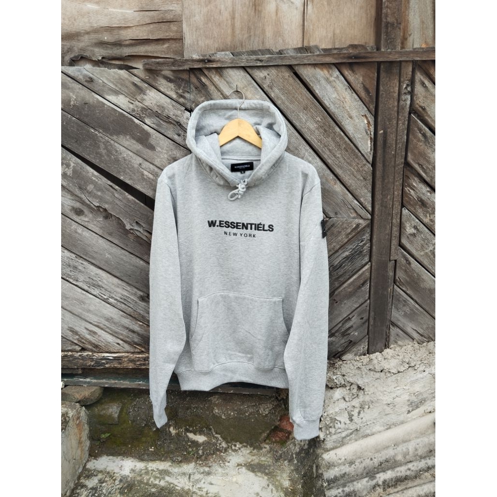 HOODIE W.ESSENTIELS GREY ( SIZE XL )
