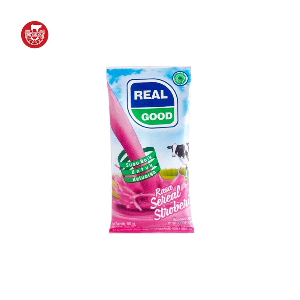 Real Good Susu Bantal Strawberry 150ml - Brothermeatshop