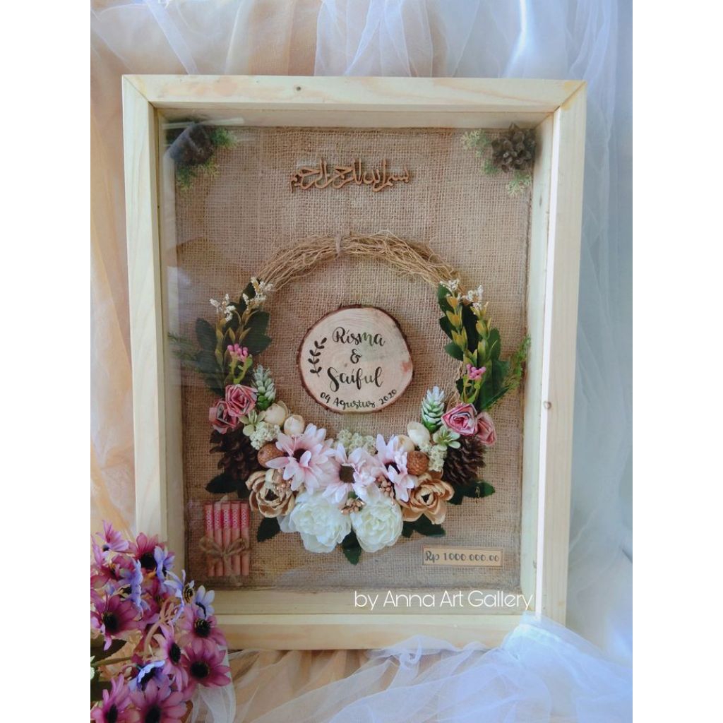 Mahar Pernikahan Akrilik Bingkai Mahar Frame Mahar Pernikahan