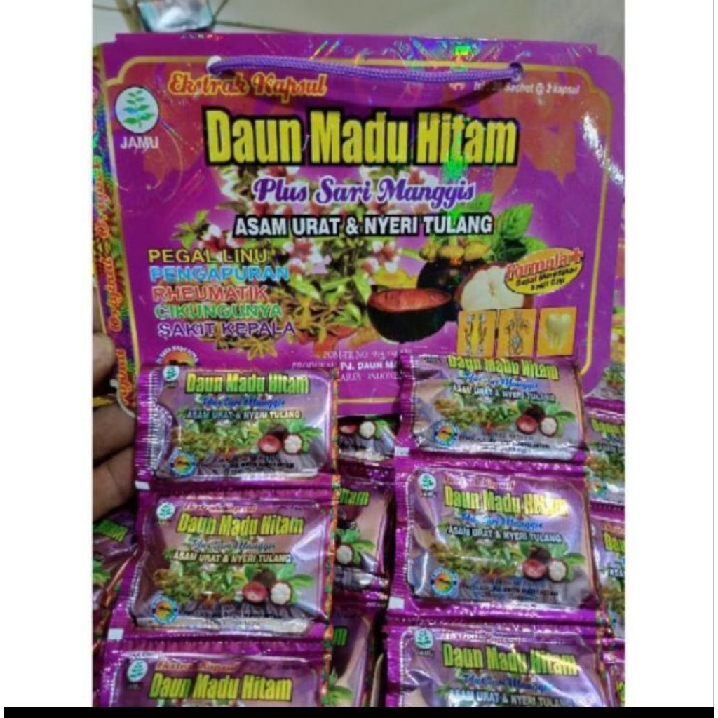 daun madu hitam kapsul asam urat