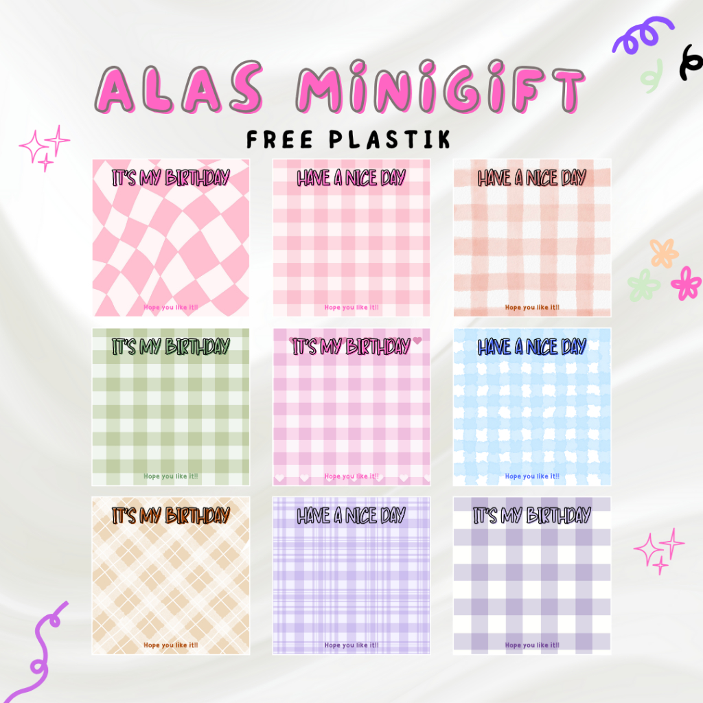 

[PART 10] Mini Gift Custome / Kertas Mini Gift + Plastik / Alas Packing / Snack Mini Gift Custome / Valentine Gift / Ulang Tahun