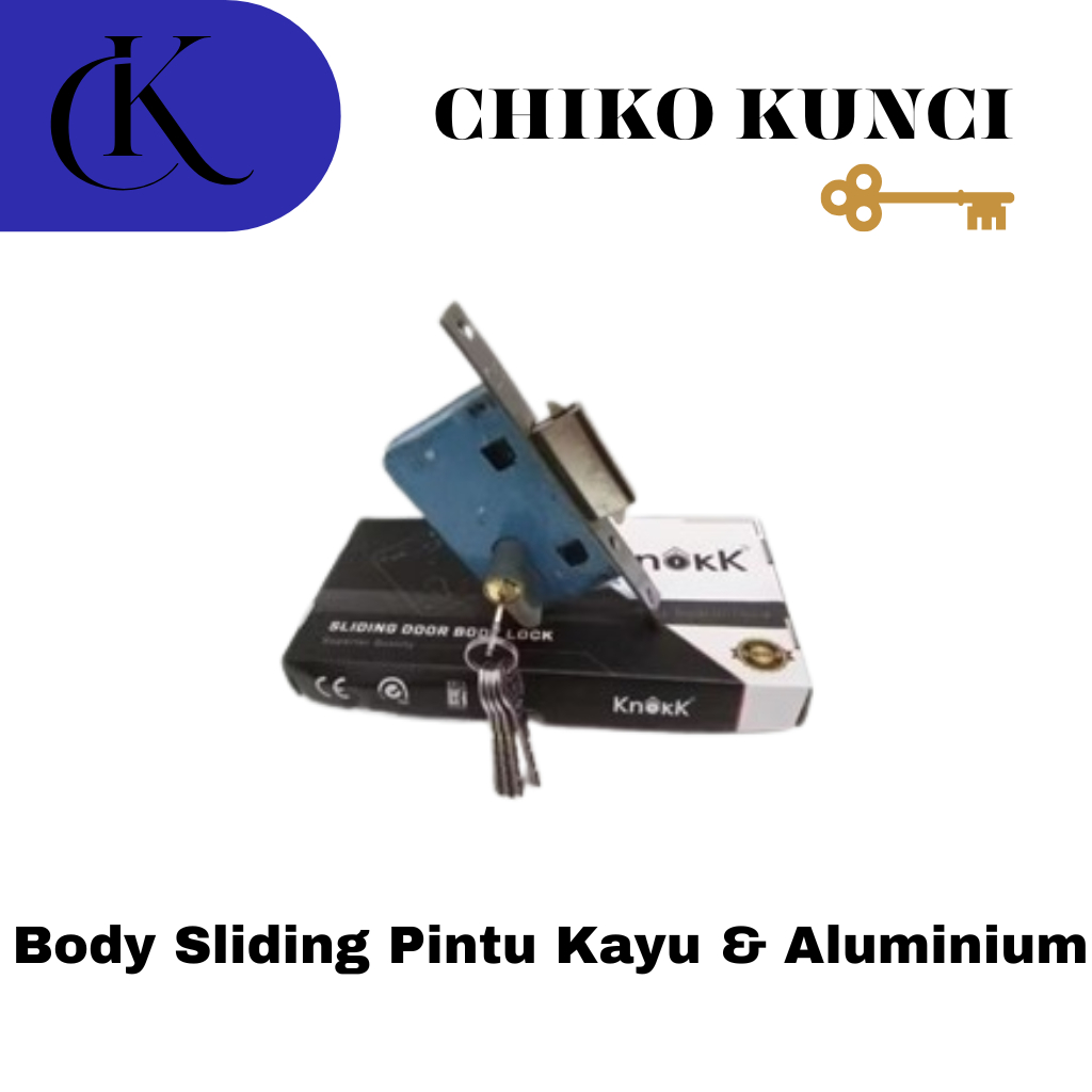 Body Sliding Pintu Kayu & Aluminium - Kunci Mekar - Kunci Pintu Geser