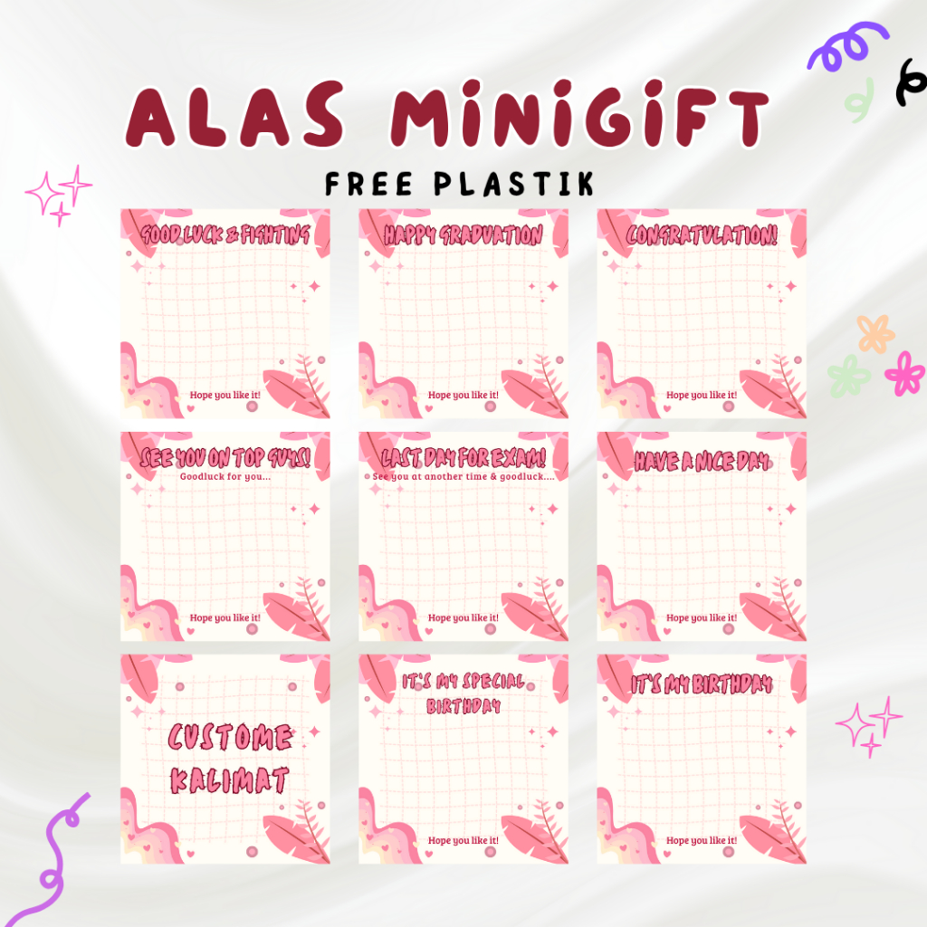 

[PART 8] Mini Gift Custome / Kertas Mini Gift + Plastik / Alas Packing / Snack Mini Gift Custome / Valentine Gift / Ulang Tahun