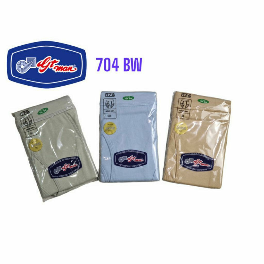 3Pcs Celana Dalam Laki Laki GT Man 704 Bw / Celana Dalam Pria Dewasa GT Man Brief Maxi M.L.XL Jumbo