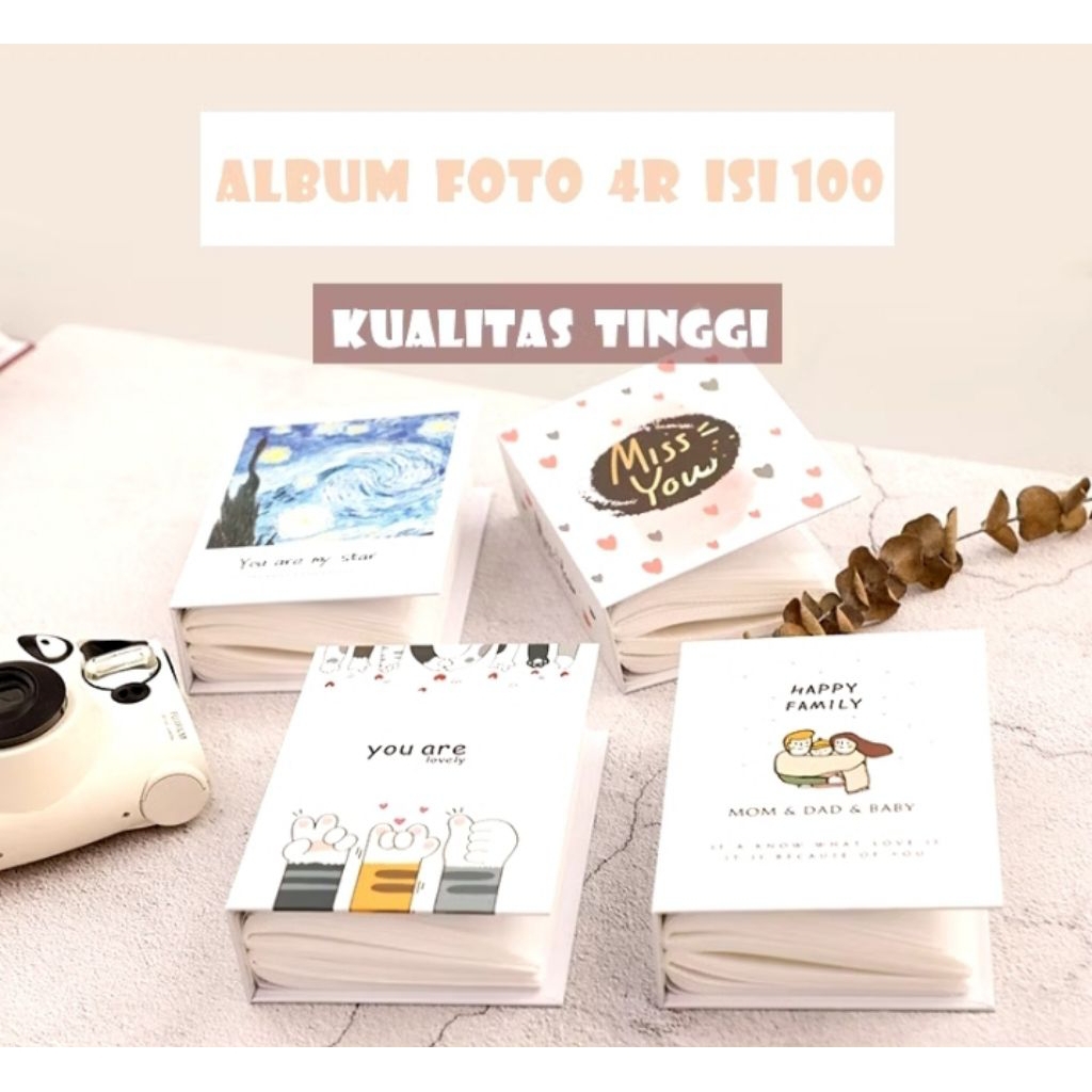 Album foto ukuran 4R isi 100 slot / Album keluarga / Album foto Kenang-kenangan ukuran 4R