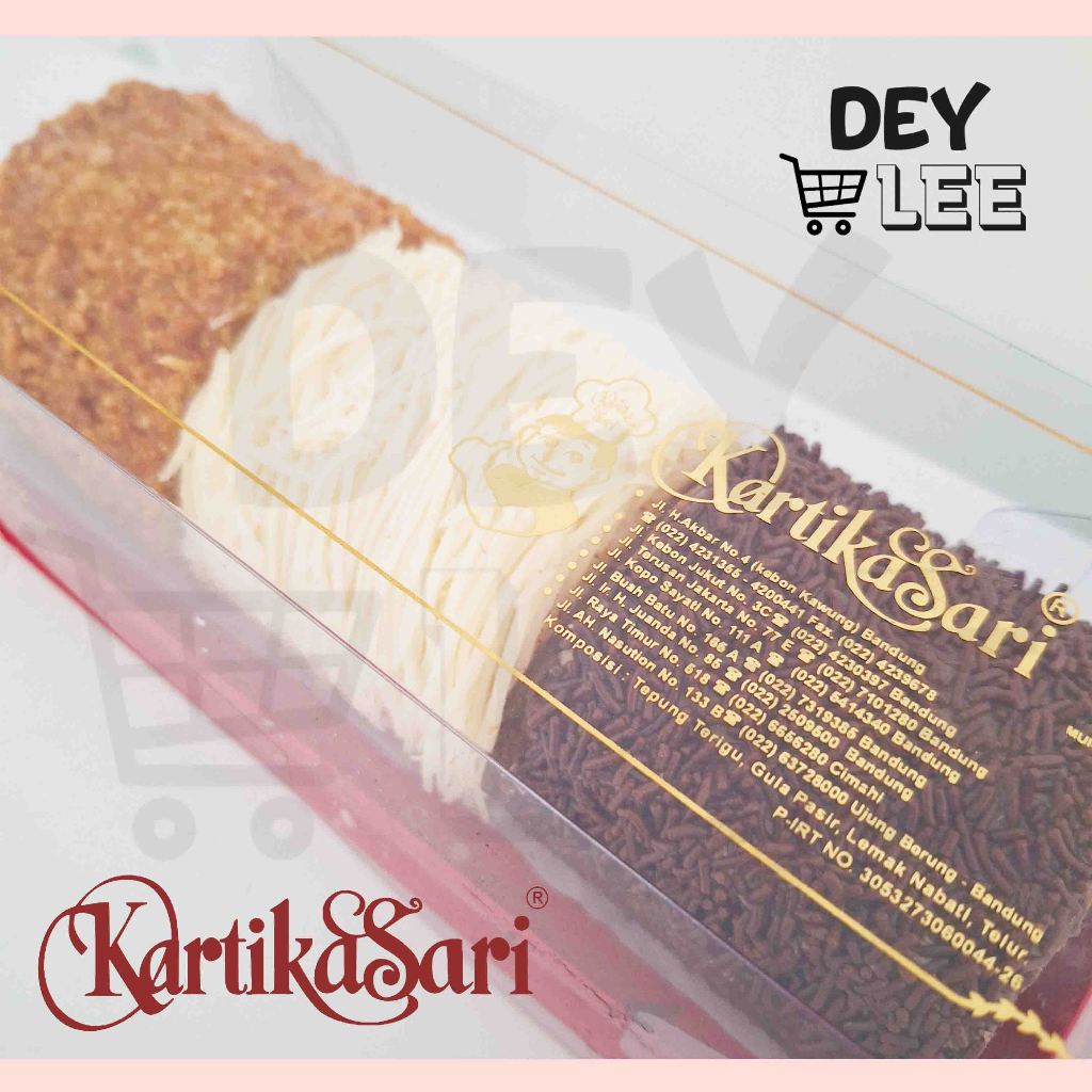 

KARTIKASARI Roll Tart TRIO Bolu Gulung 3 Rasa Nougat Keju Coklat Halal Bandung