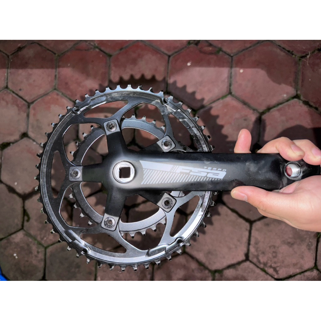 Crankset FSA Tempo, 34/50 panjang arm 165 mm
