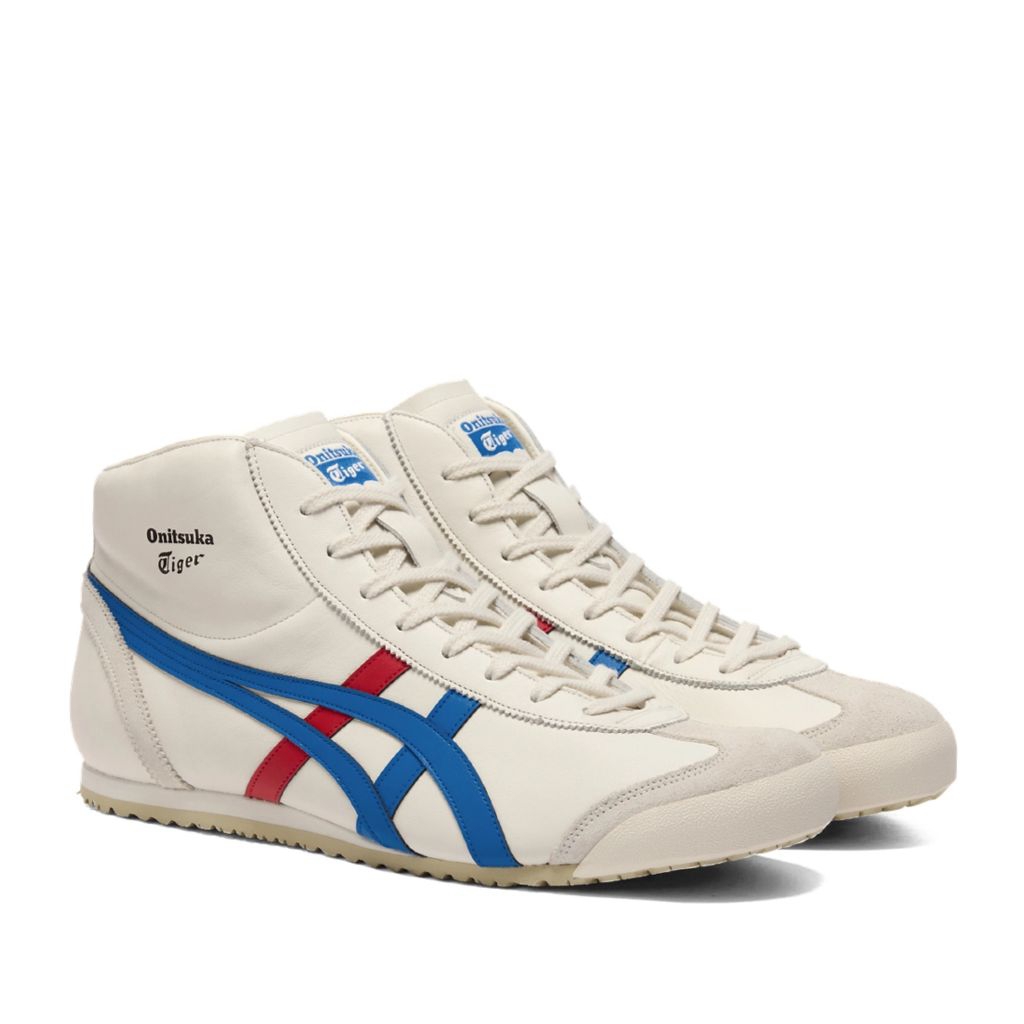 ONITSUKA TIGER MEXICO MID RUNNER UNISEX SHOES ( 100% ORIGINAL ) - Cream Directoire Blue