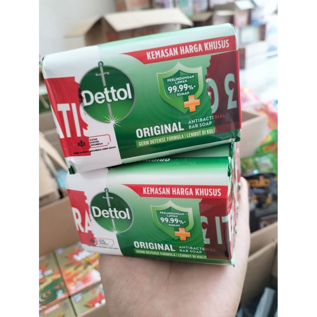 DETTOL SABUN BATANG 100GRAM PAKET ISI 4 / DETTOL ORIGINAL
