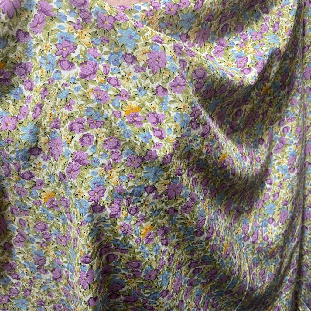 kain wolpeach motif bunga kecil premium - kain soft wolfis - kain monalisa premium adh