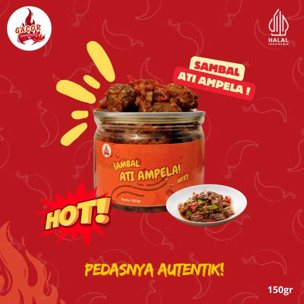 

SAMBAL ATI AMPELA - BY GACOR SAMBAL (PRODUKSI SENDIRI) TERIMA HARGA RESELLER