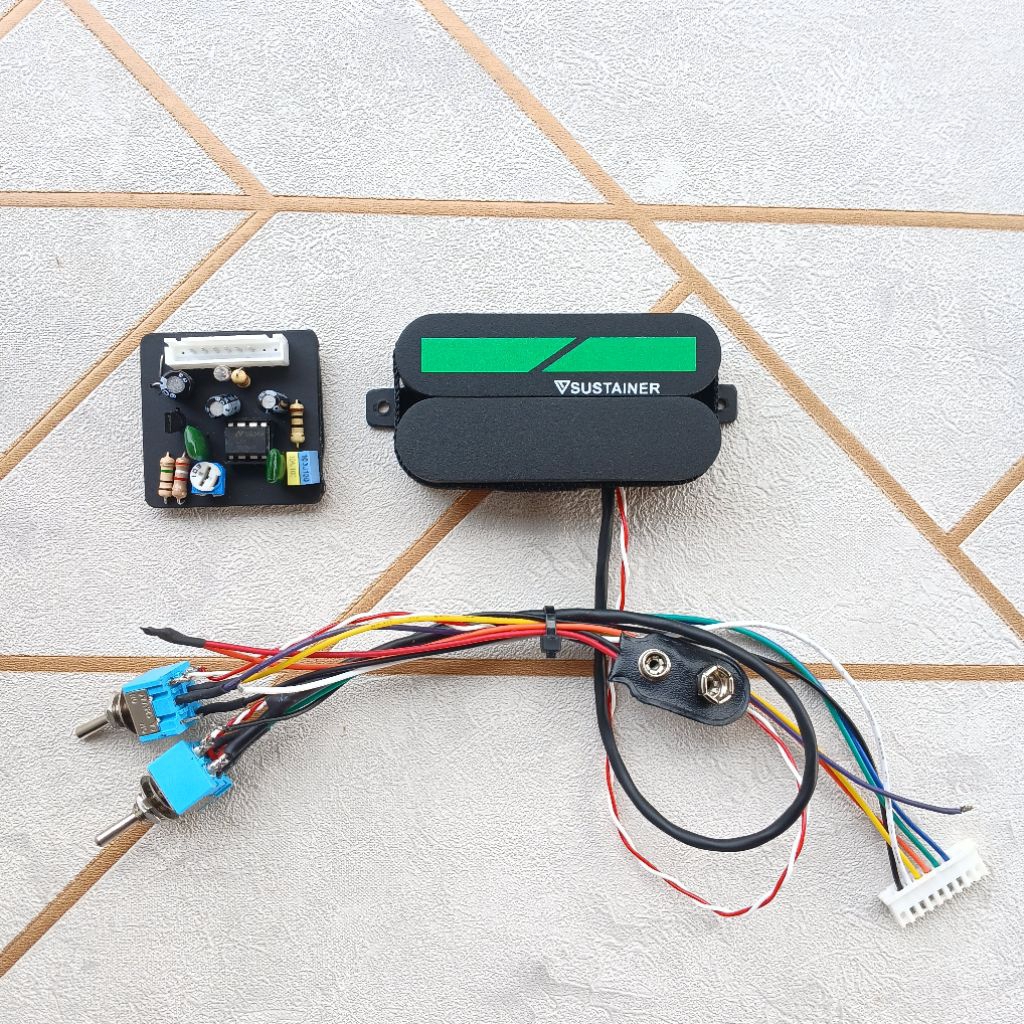 pickup sustainer custom model sustaniac split list hijau||sustainer untuk gitar listrik ||sustainer 