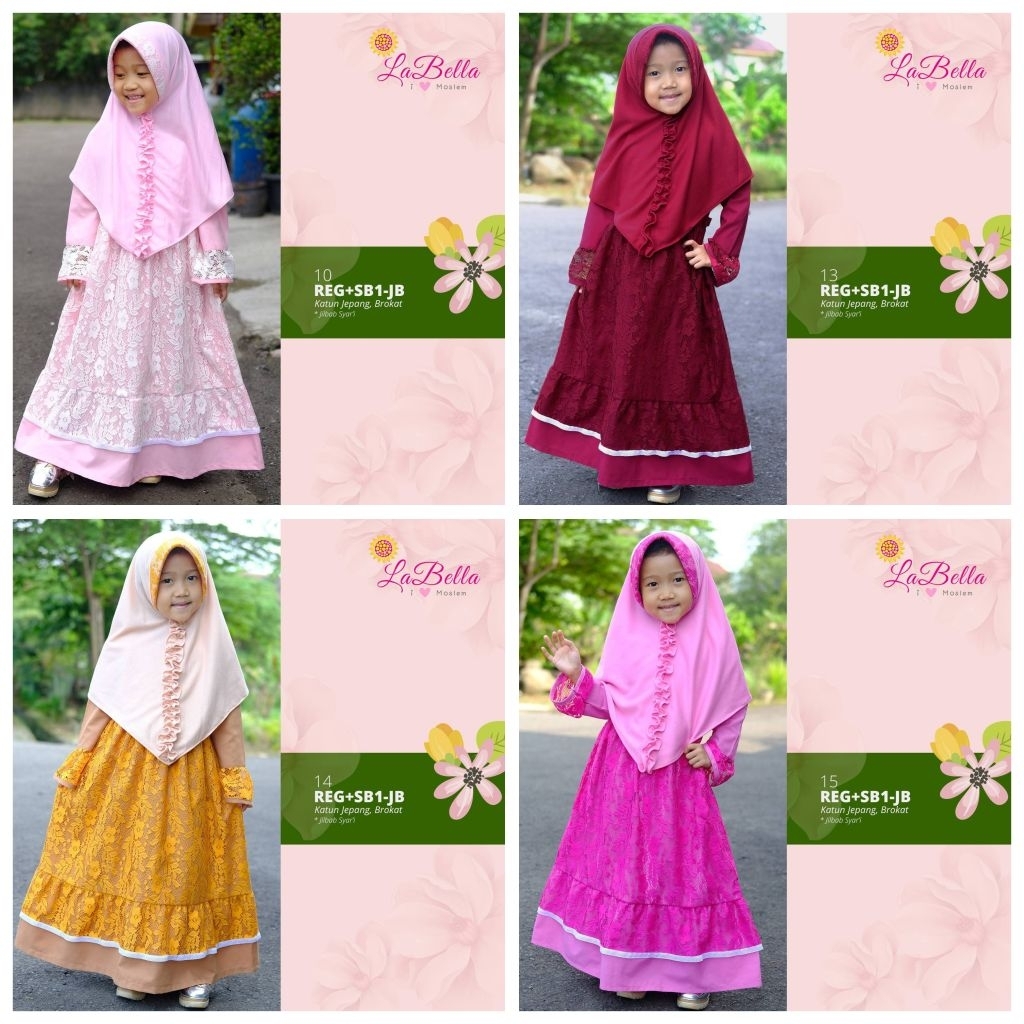 [ ALMA ] By Labella gamis full brokat terbaik gamis anak fanta baju dress fanta toko busana anak kec