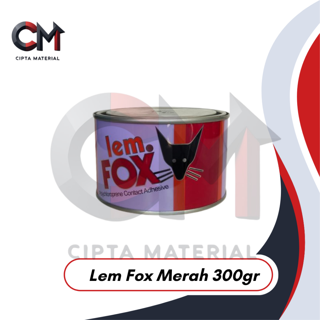 Lem Fox Merah 300gr – Lem Kuat Kayu, Triplek, Kulit, HPL