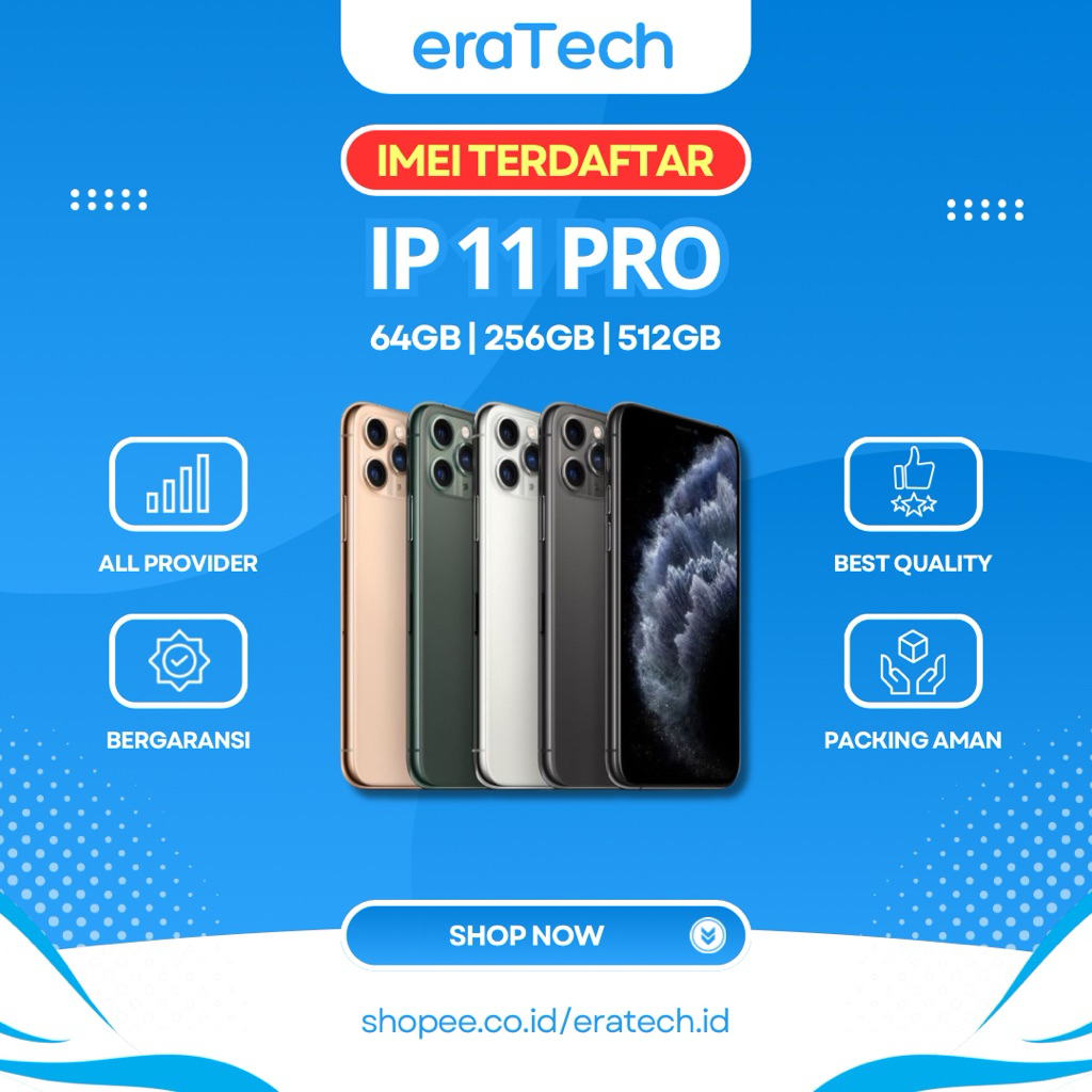 iPhone 11 PRO 64GB 256GB 512GB Second Terdaftar