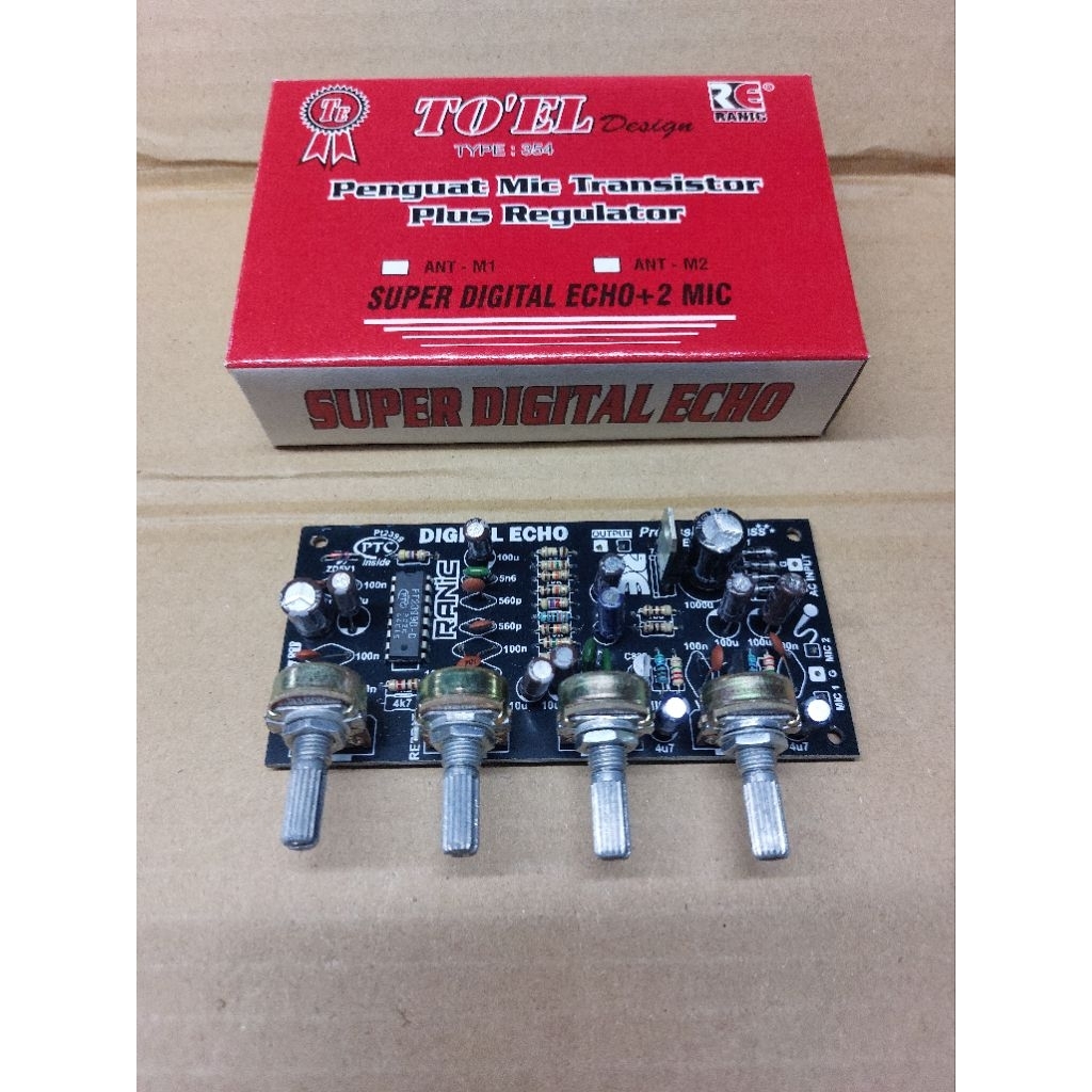 Kit Super Digital Echo 2 Mic Plus Regulator 12V