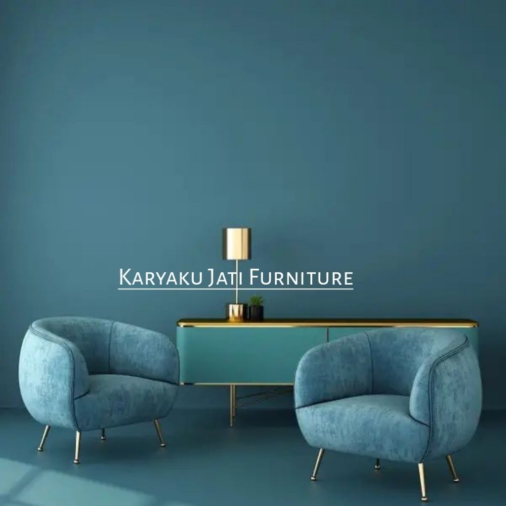 sofa single sofa teras kaki stainless gold termurah